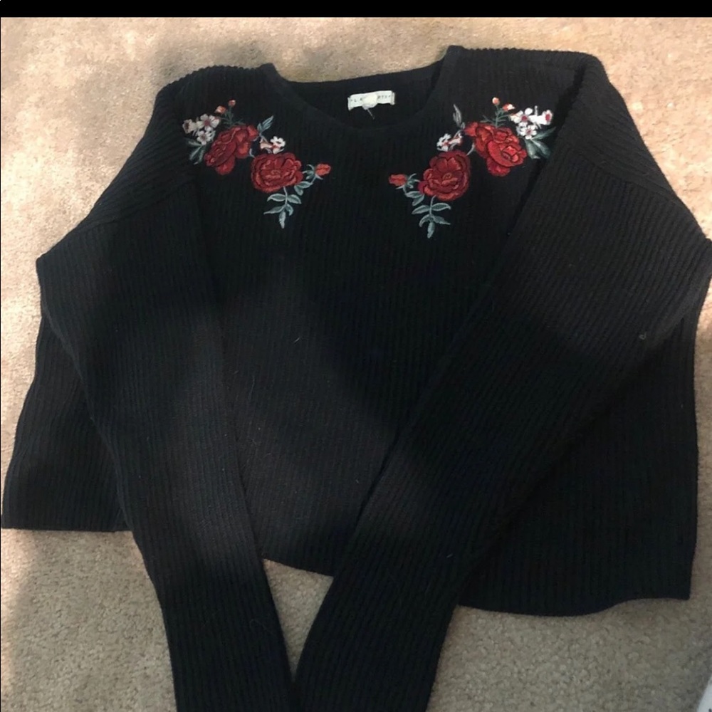 Black rose sweater